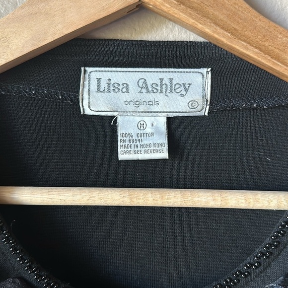 LISA ASHLEY Black Ribbon Sequin Zip Front Cardigan - Picture 3 of 7